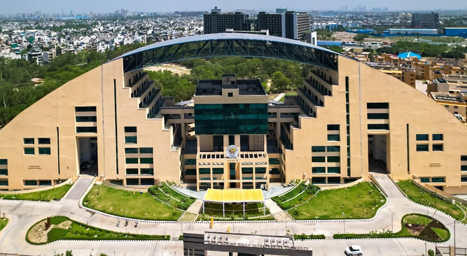 GGSIPU East Delhi Campus aerial view